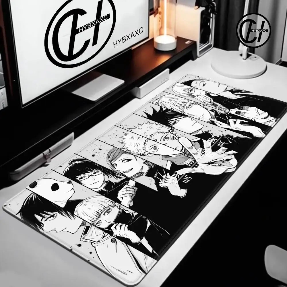 90x40CM Black Anime Jujutsu Kaisen Large Mouse Pad Ryomen Sukuna MousePads Computer Gaming Peripheral Accessories Desk Mat