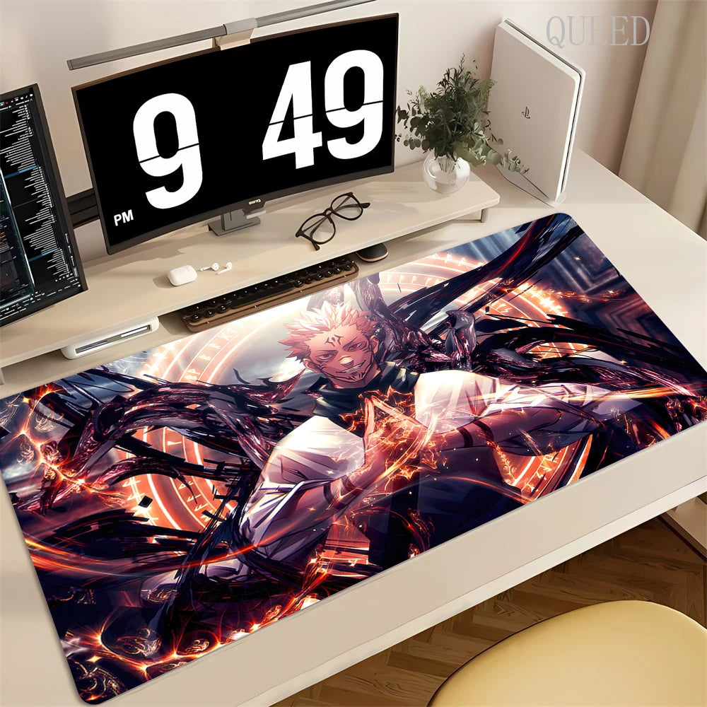 XXL Anime Jujutsu Kaisen Mouse Pad Gaming Accessories Office Gamer Keyboard Desk Mat Rubber Non-Slip Laptop Satoru Gojo Mousepad