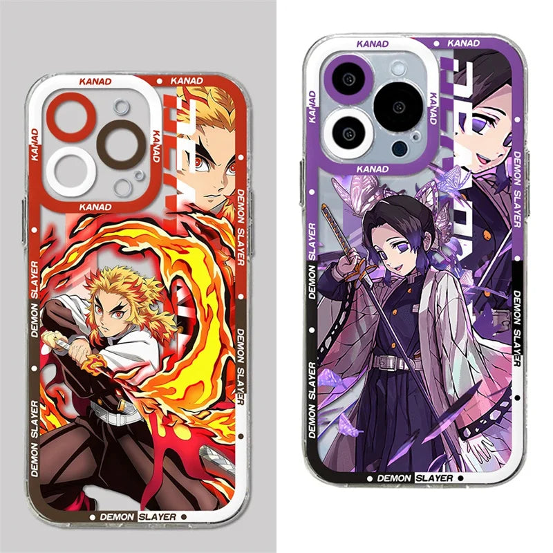 Anime Demon Slayer Kimetsu No Yaiba Phone Case For IPhone 17 Pro Max 16e 17 Air 11 15 12 14 13 16 Pro Max 15 Plus Soft TPU Cover