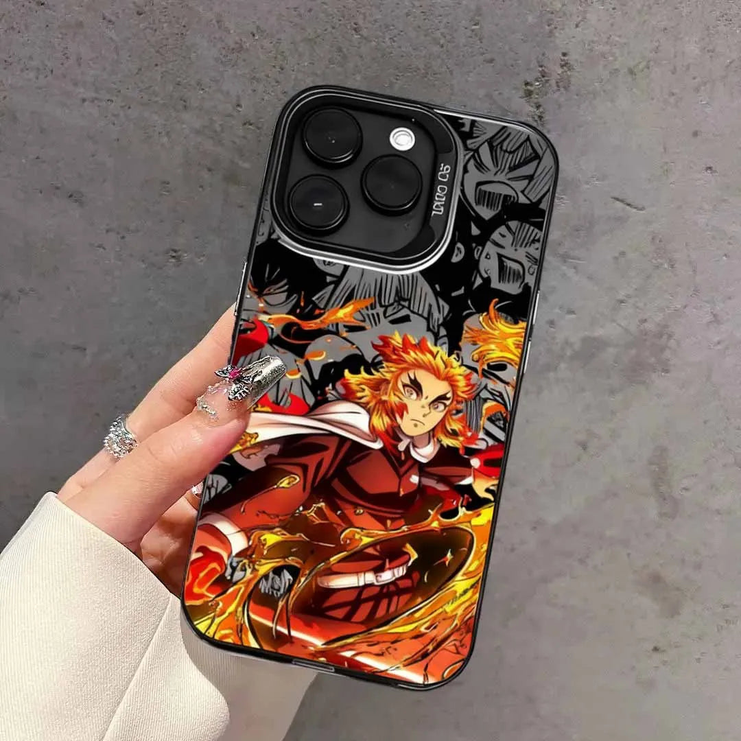 Demon Slayer Tanjiroe Giyu Tomioka Anime Case for iPhone 17 Air 17 Pro 16 15 14 12 11 13 Pro Max Plus Mini 16E Matte IMD Cover