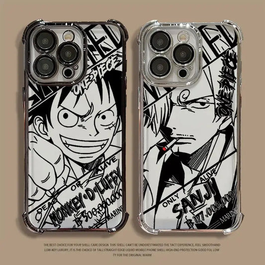 Cartoon Luffys Clear Cover Phone Case for iPhone 11 14 16e 12 16 13 Plus 15 Pro MAX