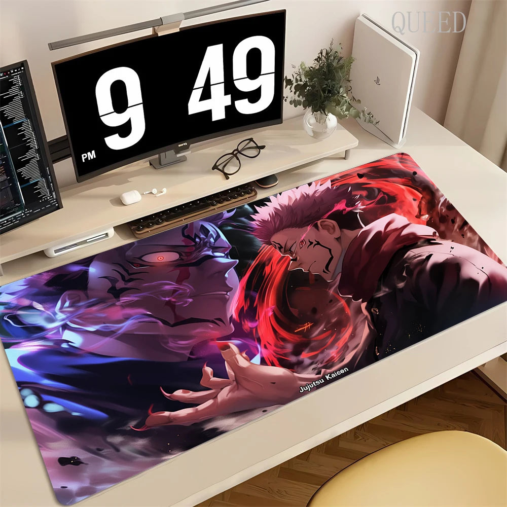 XXL Anime Jujutsu Kaisen Mouse Pad Gaming Accessories Office Gamer Keyboard Desk Mat Rubber Non-Slip Laptop Satoru Gojo Mousepad
