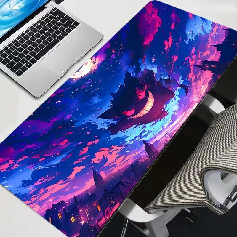 Large Mouse Pads P-pokemon Gengar Desk Gaming Mousepad with Stitched Edges and Non-Slip Rubber Base Extended 900x400 Mouse Pad