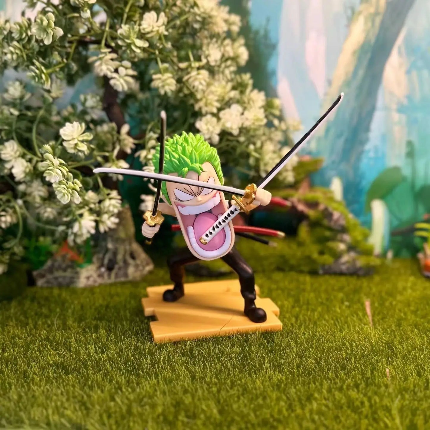 15cm Animation One Piece Luffy Figures Sanji Monkey D Luffy Roronoa Zoro Action Figure The Hungry Trio PVC Anime Model Toys