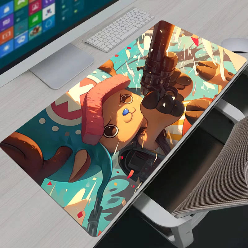 Large Mouse Pad Office Computer One Piece Tony Tony Chopper Desk Mat Table Keyboard Laptop Carpet Accessories Gaming Mousepad