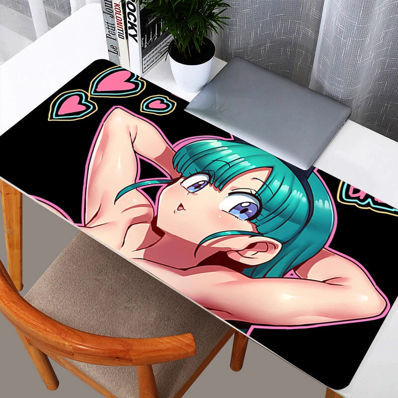 DBZ Dragon Ball Bulma Mouse Pad Large Rubber PC Computer Gaming Accessories Mousepad Desk Mat Locking Edge Gamer Carpet