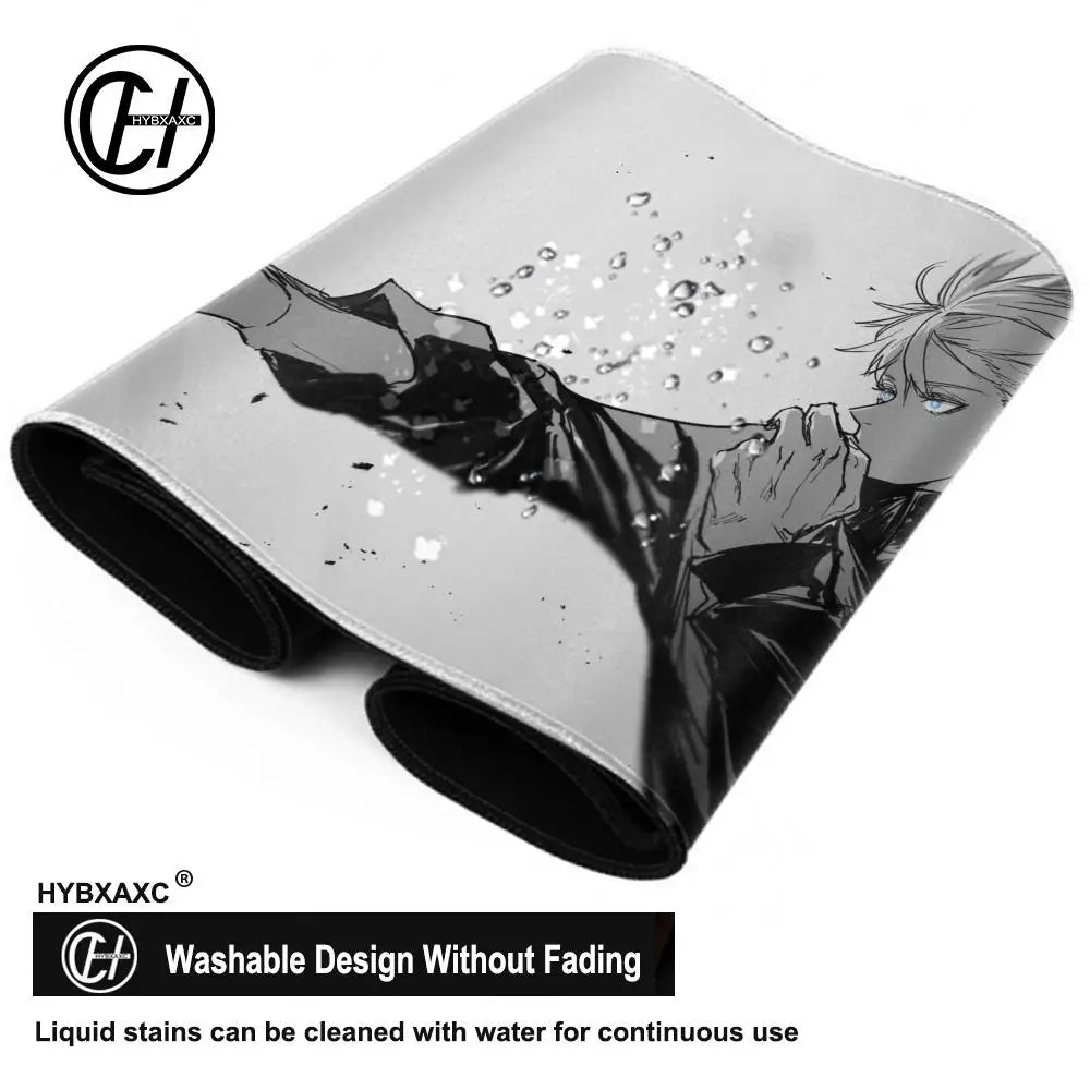 Satoru Gojo Jujutsu Kaisen Custom Skin Natural Rubber Gaming Mousepad Desk Mat Size For Game HYBXAXC Keyboard Pad For Gamer