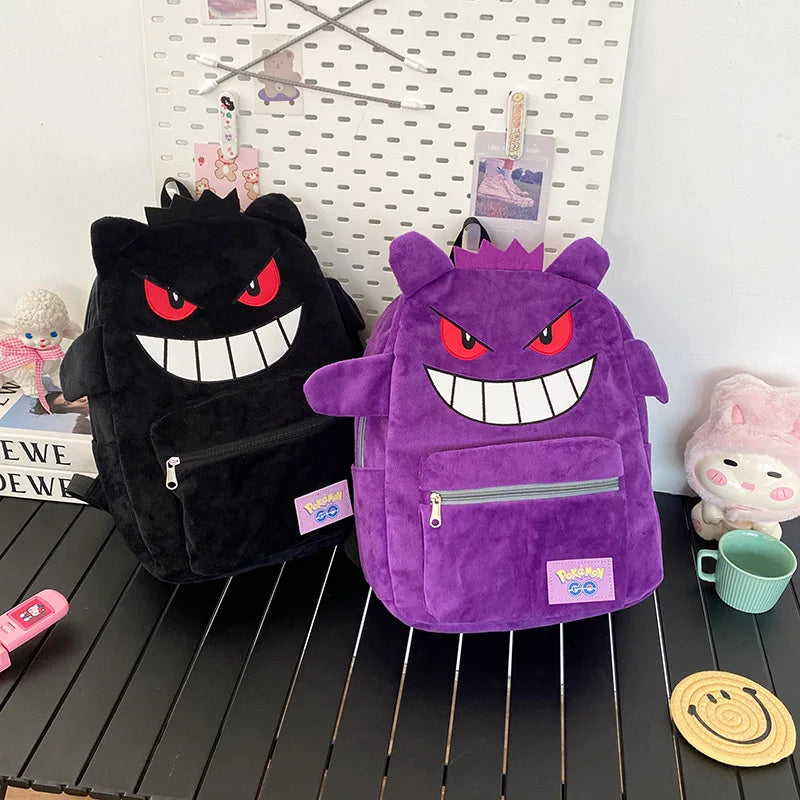 Gengar Backpack Trendy Cool Large Bag Cute Cartoon Kawaii Couple Gift Storage Toys Anime Accessories