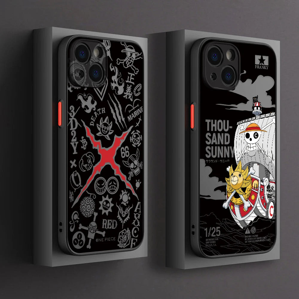 New Luffies Zoroes Phone Case for iPhone 16 15 14 Plus 13 12 Mini 11 Pro Max X Xs XR 7 8 Matte Transparent Hard Cover