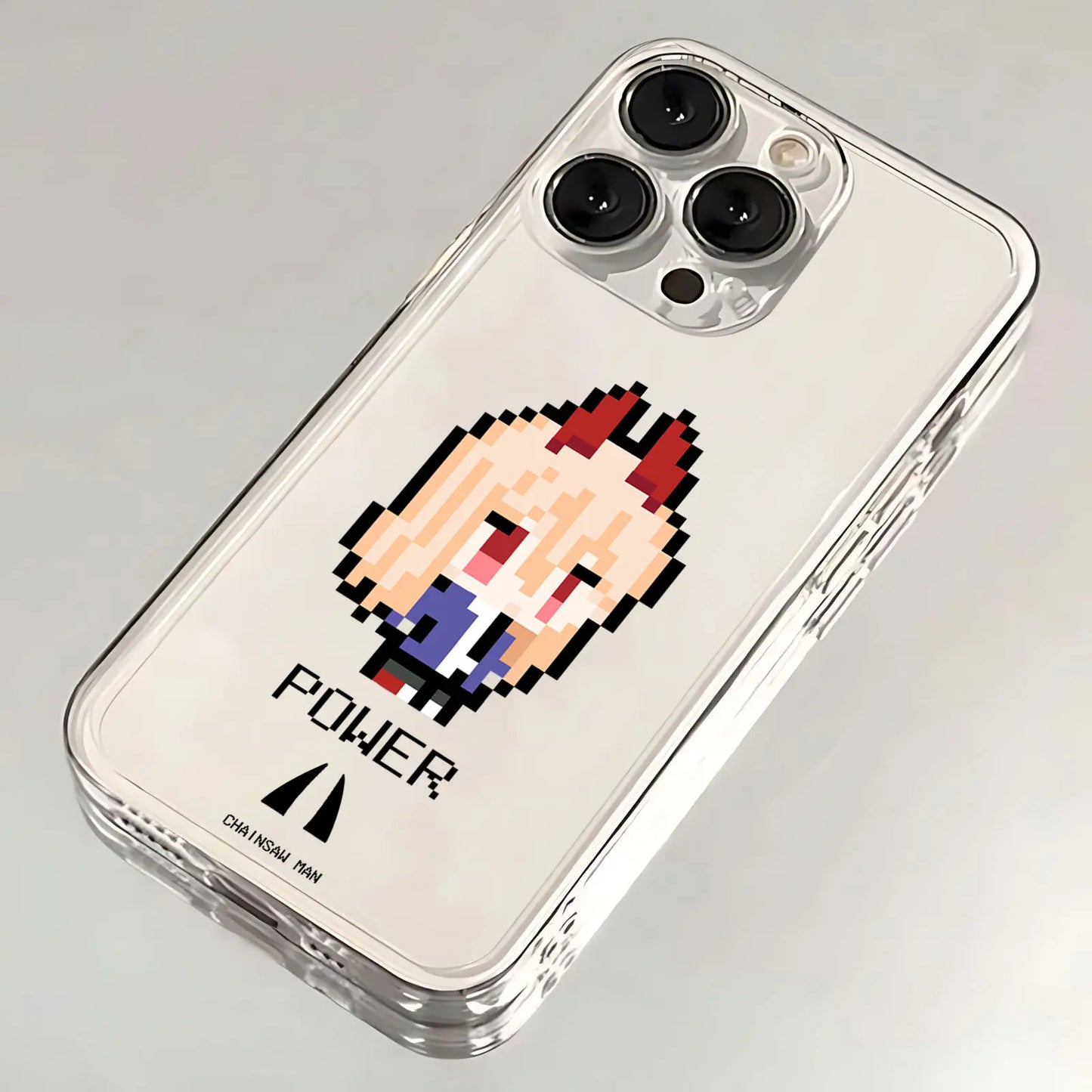 Pixel Cartoon Chainsaw Man Hot Phone Case For iPhone 16 15 14 13 12 11 Mini Pro Max X XR XSMax 7 8 Plus SE20 Transparent Cover