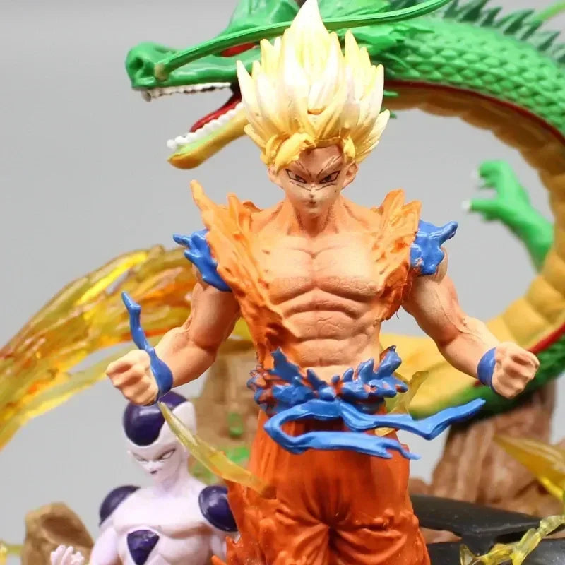 Son Goku Figure Dragon Ball Z Frieza Shenron Anime Figures 23cm Super Saiyan Statue Pvc Desk Ornament Model Christmas Gifts Toys