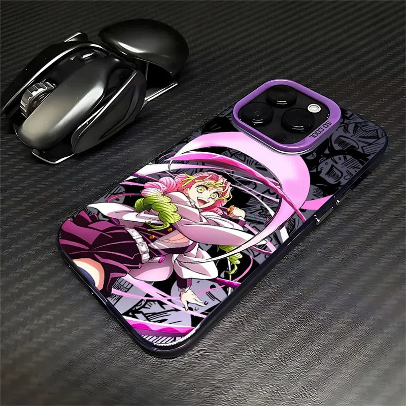Demon Slayer Tanjiroe Giyu Tomioka Anime Case for iPhone 17 Air 17 Pro 16 15 14 12 11 13 Pro Max Plus Mini 16E Matte IMD Cover