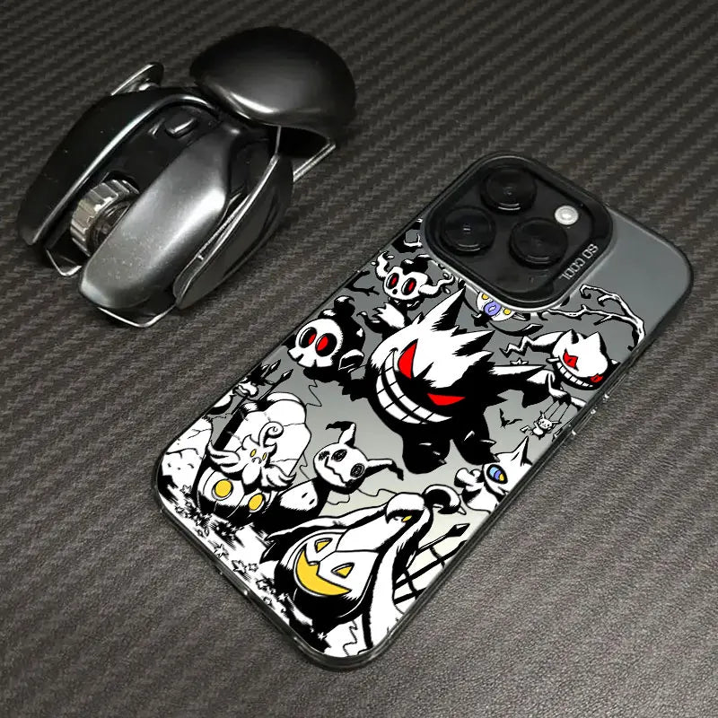 Pokemons Gengar Pocket Monster Anime Coque For Apple iPhone 16e 16 14 15 13 11 Pro Max Plus 12 Mini Shockproof Case Phone Cover