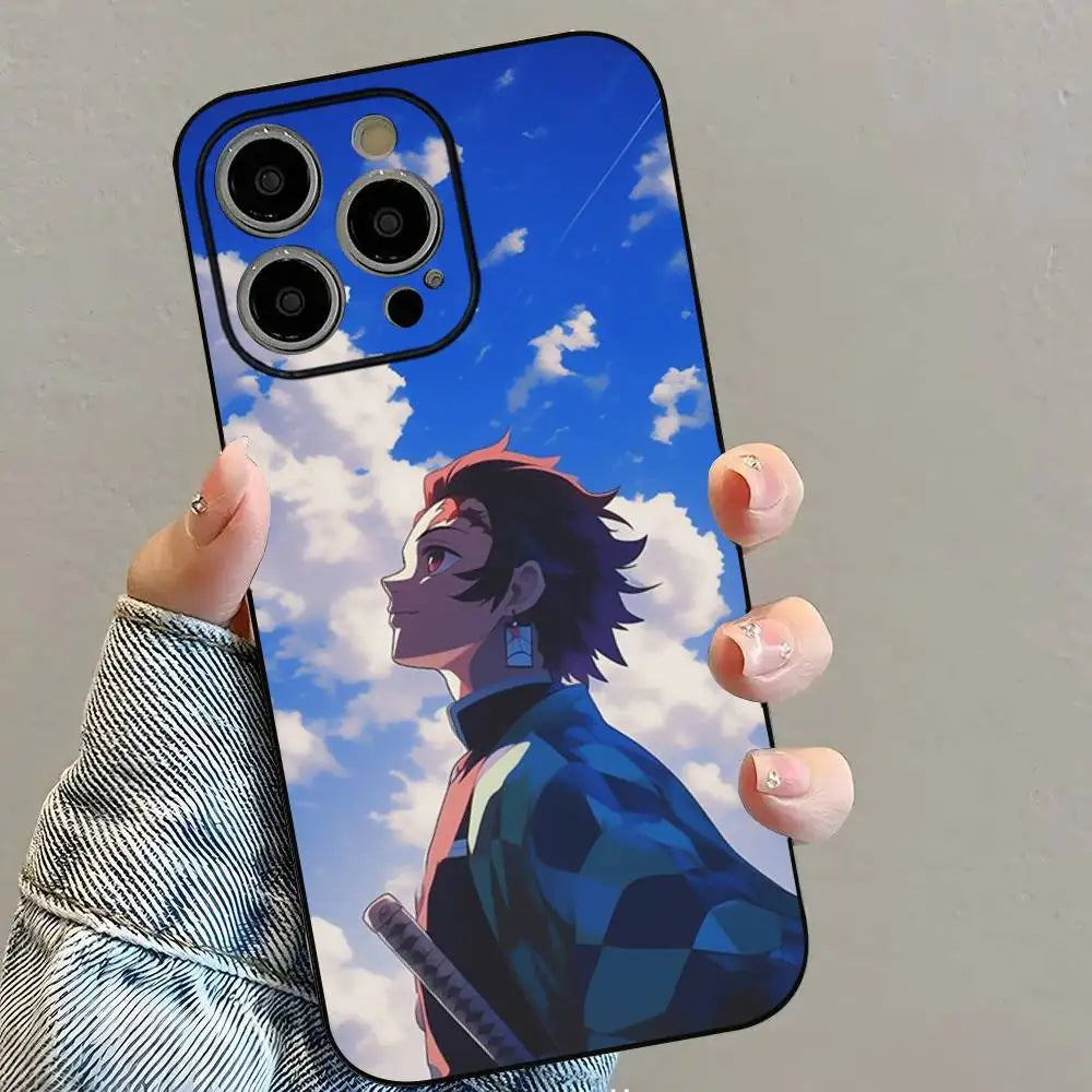 Demon S-Slayer Sanemi Phone Case For iPhone 16 15 14 13 12 11 PRO MAX PLUS Mini TPU Soft to Skin-friendly case