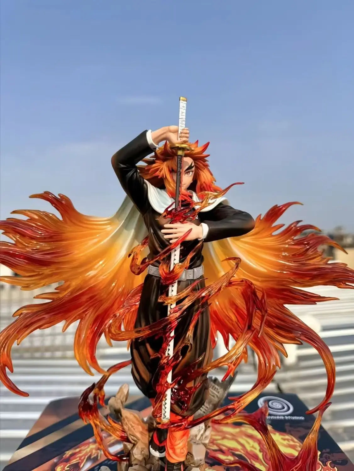 30cm Demon Slayer Rengoku Kyoujurou Anime Figure Rengoku Kyoujurou Figurine Pvc Model Statue Collection Decoration Desk Toy Gift