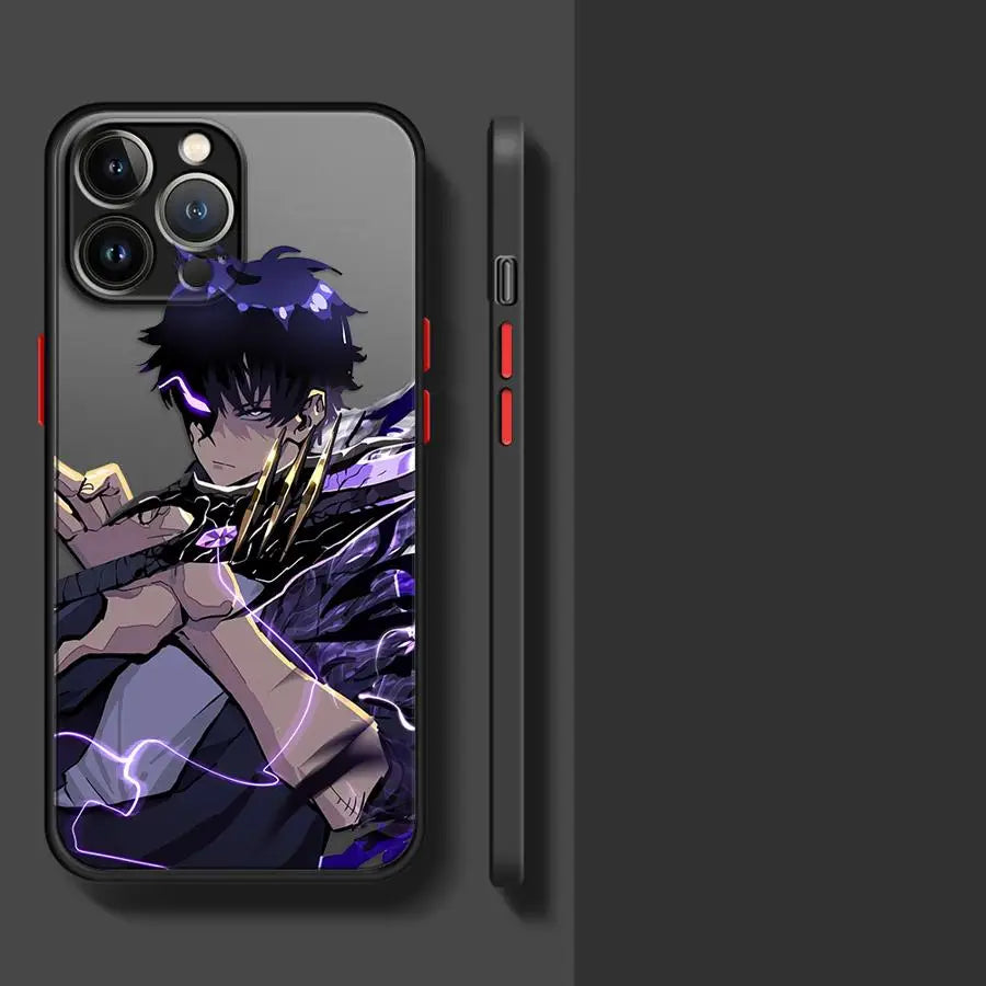 Anime S-Solo Levelings Phone Case for iPhone 14 15 16 Plus 11 12 13 Pro Max 12 Mini 7 8 SE XR XS 16e Soft shell