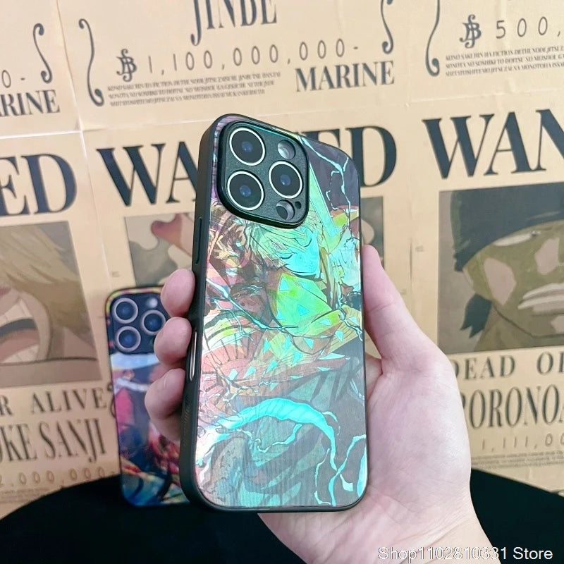 3D Grating Card Demon Slayer Tanjirou Phone Case for iPhone 11 12 13 14 15 16 17 Pro Max Plus Mini Air Zenitsu Nezuko Back Cover