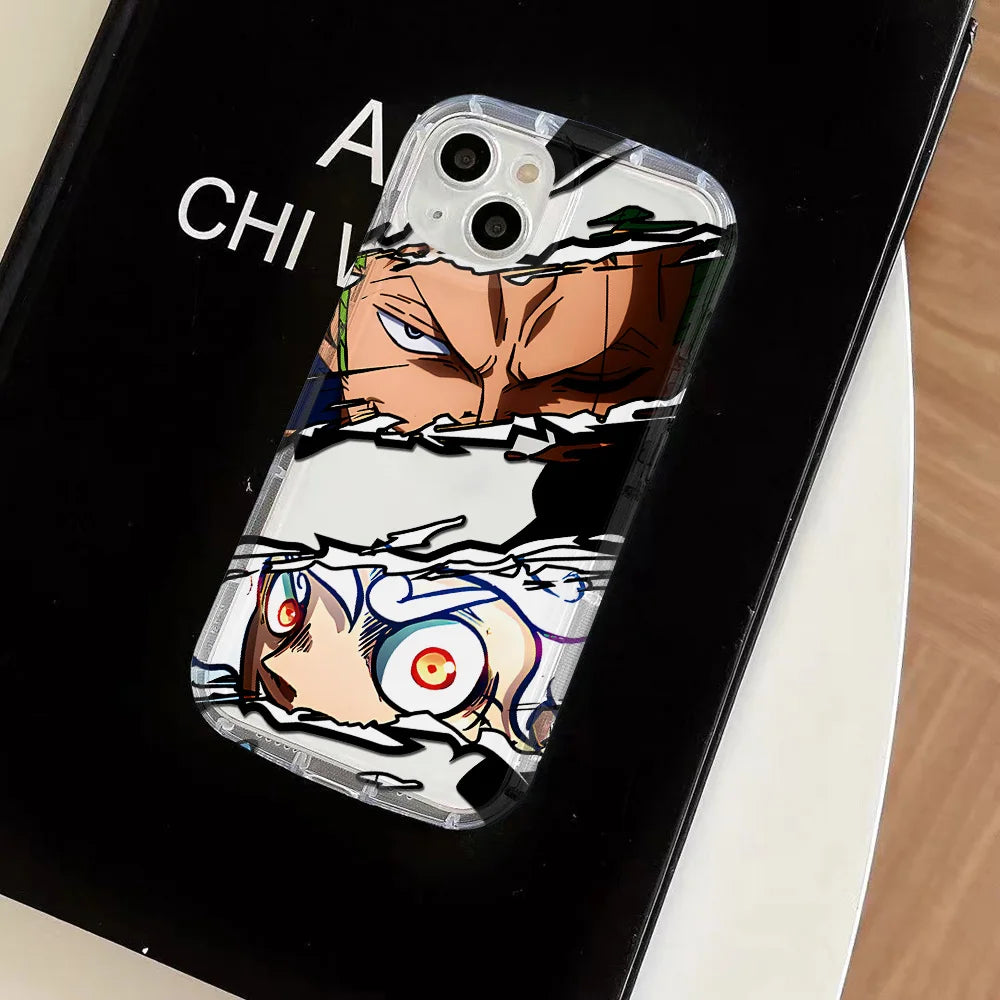 Anime O-One P-Pieces Clear Case for IPhone 16 15 14 13 12 11 Pro Max 14 15 7 8 Plus X XR XS Max SE2020 Airbag Shockproof Cover