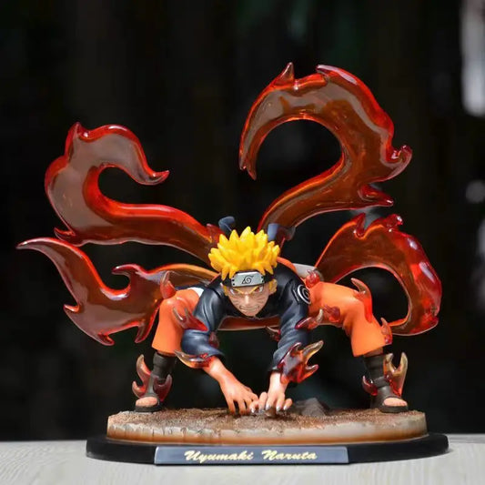 Naruto Four-tailed Naruto Uzumaki Tatue Model Desktop Decoration GK Collection Handmade Model Anime Figure Model Toy Kid Gifts