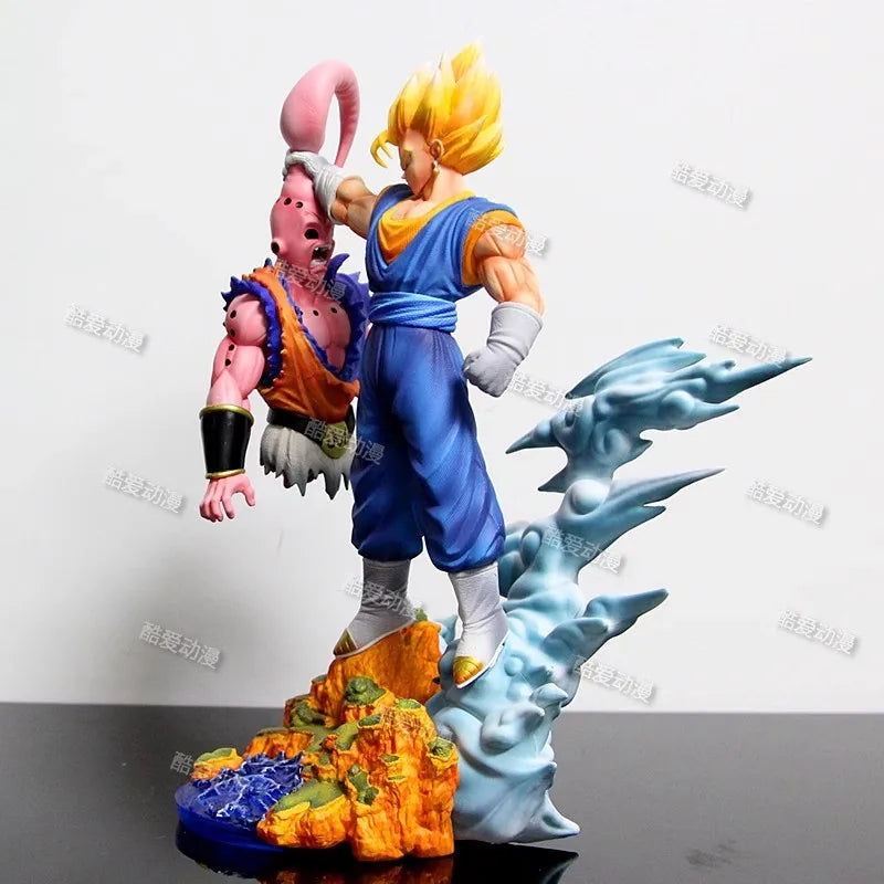 NEW Son Goku Figure Dragon Ball Anime Super Saiyan Goku Vs Majin Buu Action Figures Statue Collection Model Kids Toys Birthday