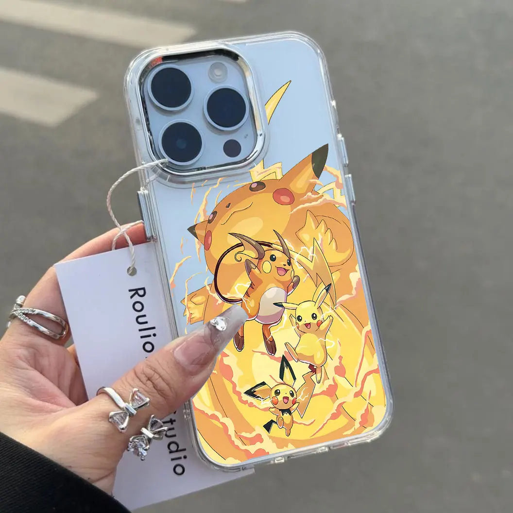 Anime New Pokemon Gengar Squirtle Phone Case For iPhone 17 16e 16 15 14 13 12 11 Pro Max 8 7 Air Plus Transparent Soft Cover