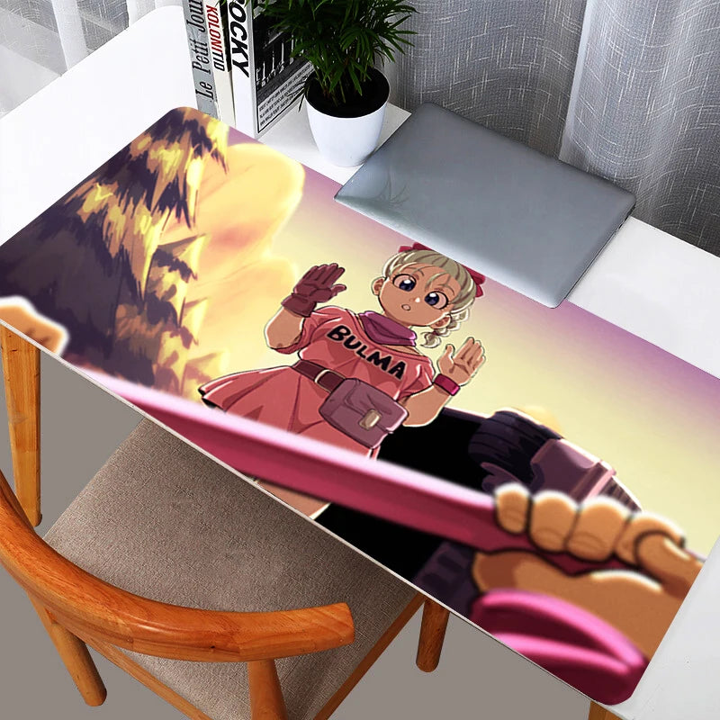 DBZ Dragon Ball Bulma Mouse Pad Large Rubber PC Computer Gaming Accessories Mousepad Desk Mat Locking Edge Gamer Carpet