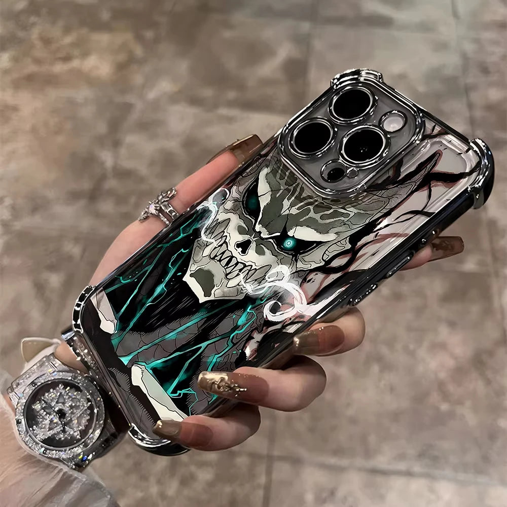 Anime Kaiju No 8 Kafka Phone Case For iPhone 16 e 15 14 13 12 11 Pro Max XS X XR Plus Mini SE 2020 2022 Plating Coque Funda