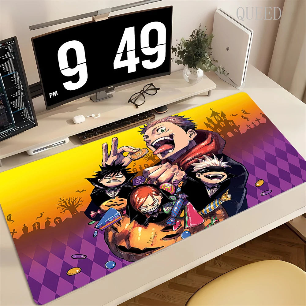 XXL Anime Jujutsu Kaisen Mouse Pad Gaming Accessories Office Gamer Keyboard Desk Mat Rubber Non-Slip Laptop Satoru Gojo Mousepad