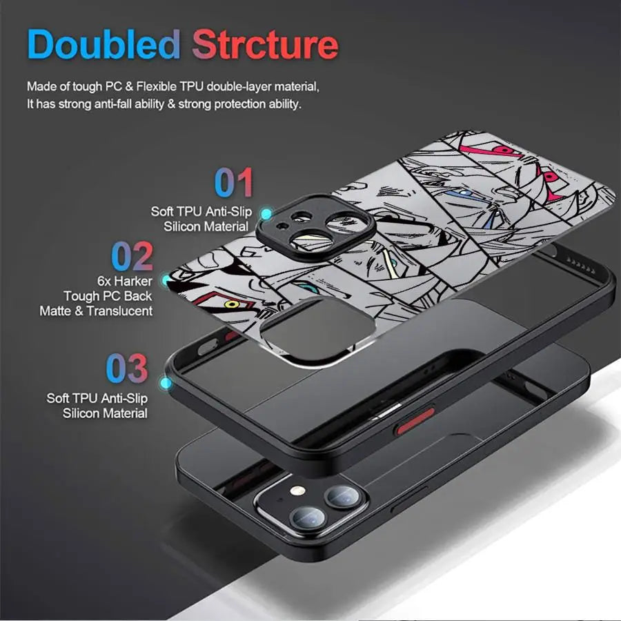 Goku Dragon Ball Black Edge Shell Case for Apple iPhone 11 15 16 Pro XS 7 8 16e 6 14 11 Max 13 12 Mini XR