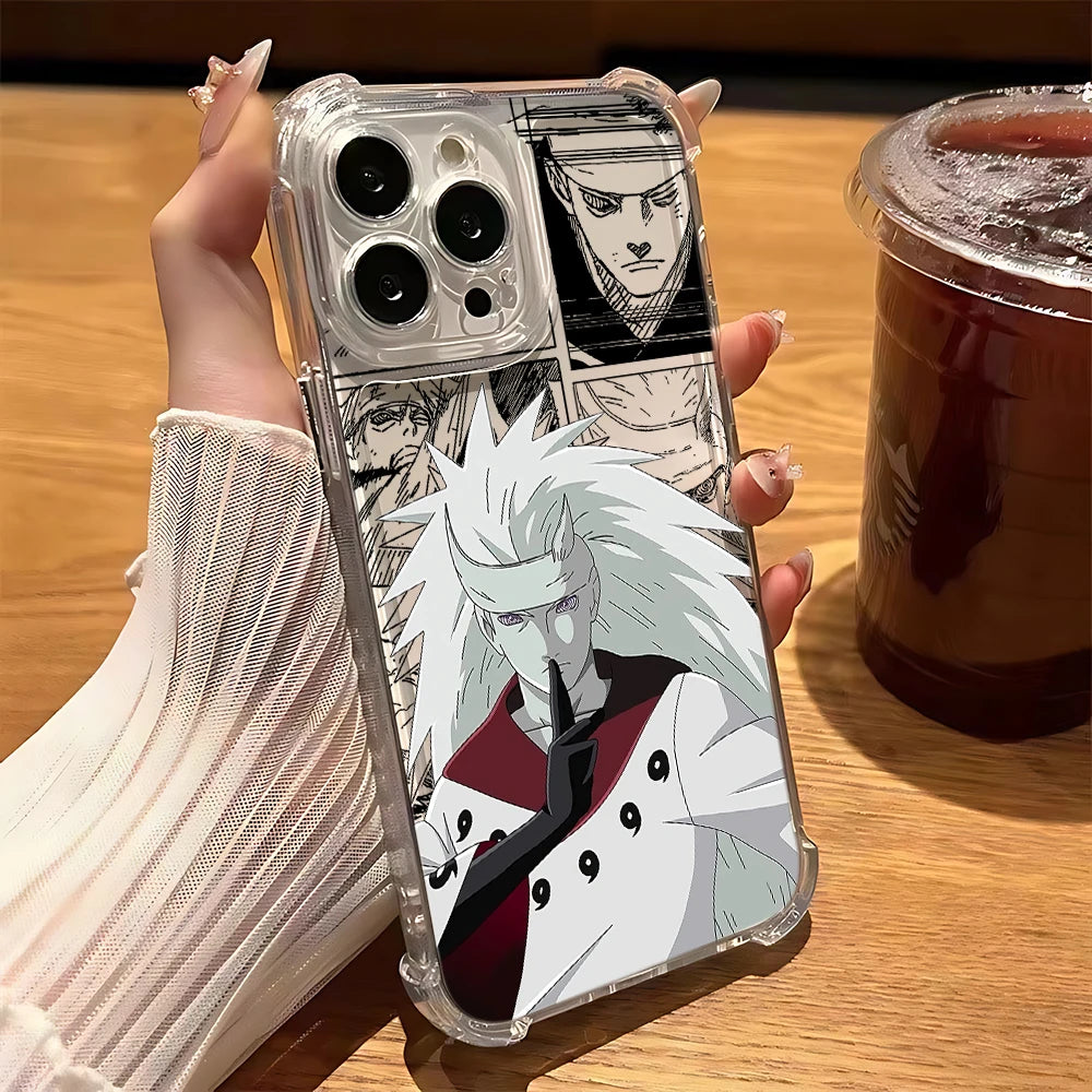 Anime Phone Case For iPhone 16 15 14 13 12 11 Mini Pro Max X XR XSMax 8 Plus Uchihas Anti Fall Itachis Transparent Sasukes Cover