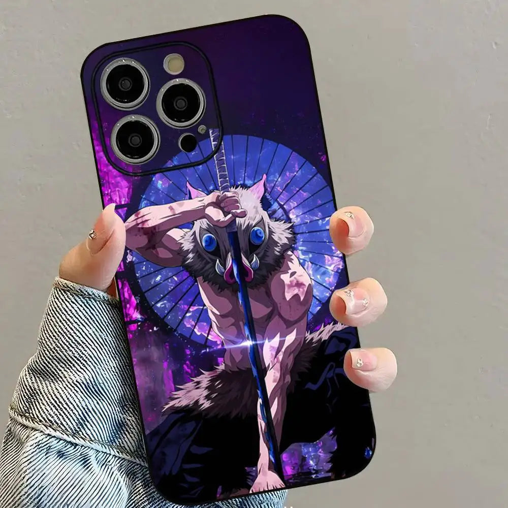 Demon S-Slayer Sanemi Phone Case For iPhone 16 15 14 13 12 11 PRO MAX PLUS Mini TPU Soft to Skin-friendly case