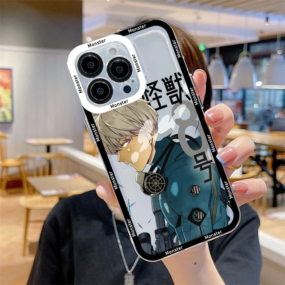 Anime Kaiju No 8 Clear Case For Samsung A73 A72 A71 A55 A52 A51 A50 A42 A35 A33 A32 A31 A30 A24 A23 A22 A13 A12 A05 5G Cover