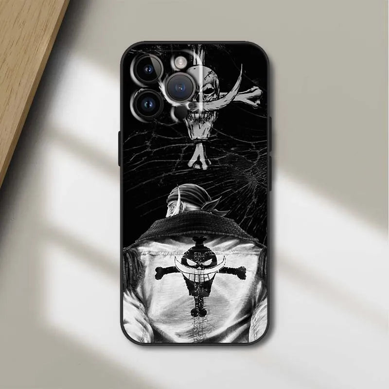 O-One Pieces Anime Cover For Apple iPhone 16 15 14 13 12 11 XS X Mini Plus Pro Max Black Phone Case