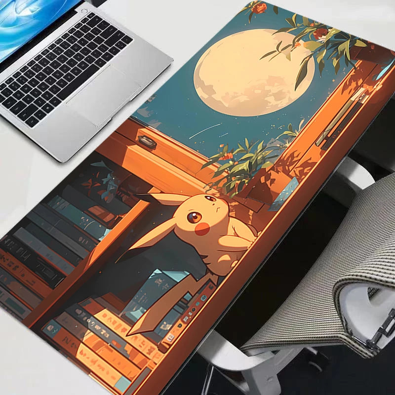 Mouse Pad Large P-Pikachu Rubber PC Computer Gaming Accessories Mousepad Desk Mat Locking Edge Gamer Carpet Mouse Pads