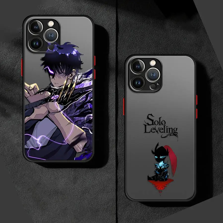 Anime S-Solo Levelings Phone Case for iPhone 14 15 16 Plus 11 12 13 Pro Max 12 Mini 7 8 SE XR XS 16e Soft shell