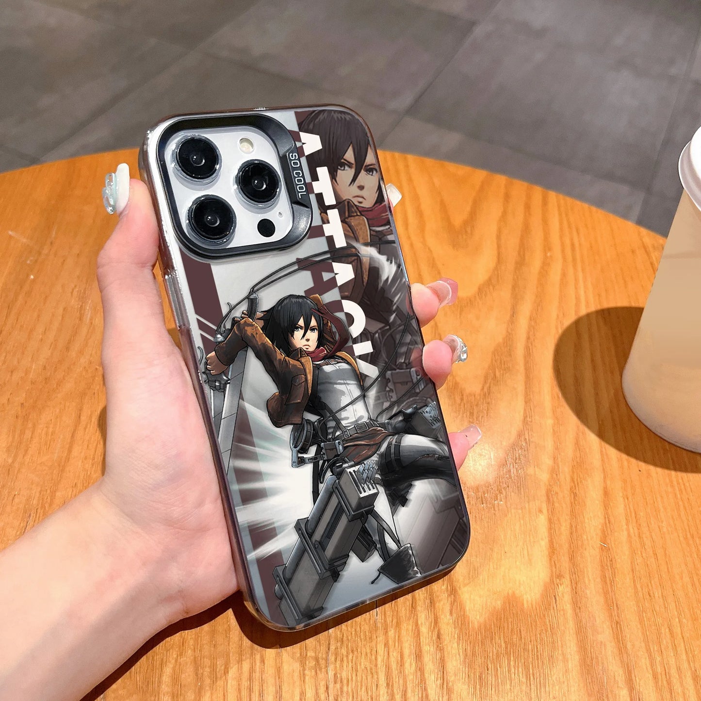 Hot Anime Attack On Titan New Phone Case For iPhone 15 14 13 12 11 Pro Max X XR XSMAX 8 7 Plus Candy Matte Shockproof Back Cover